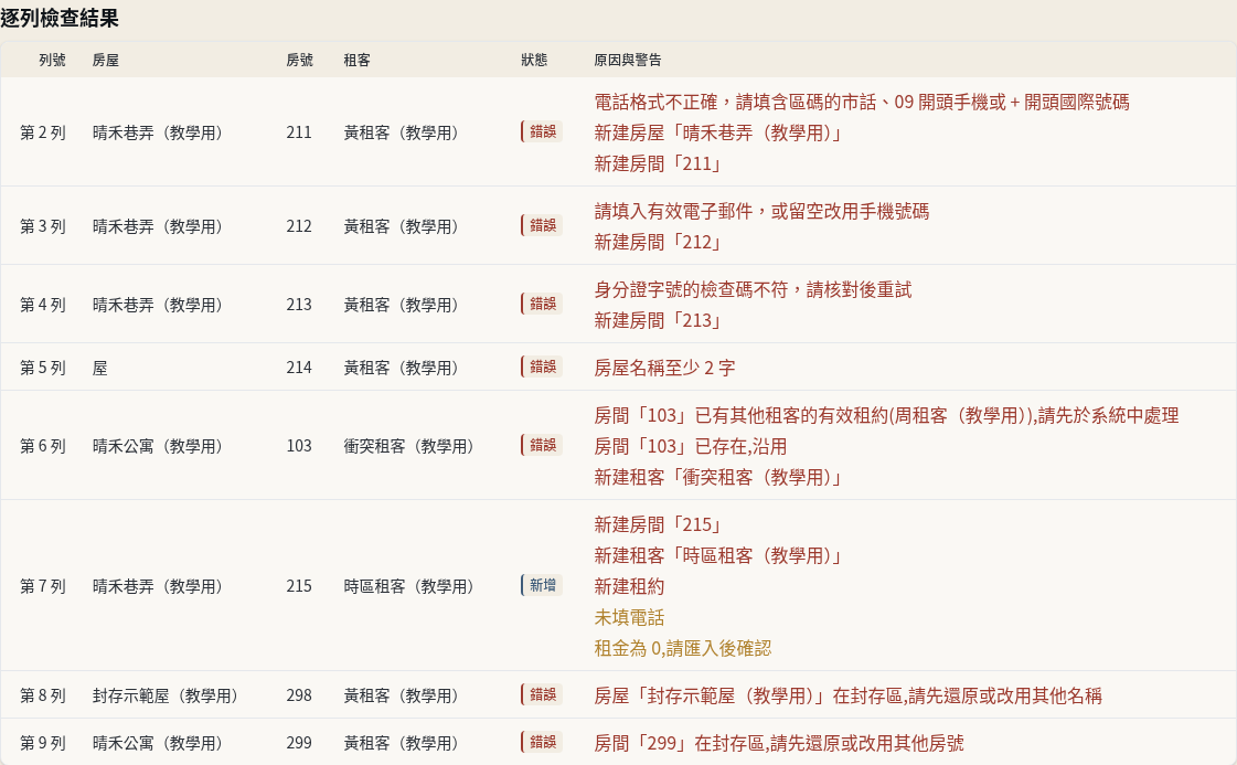 步驟 17：逐列核對個資與封存原因